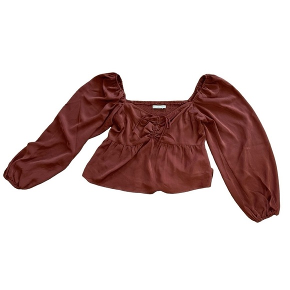 Abercrombie & Fitch Rust Cottagecore Prarie Bohemian Peasant Top Women’s M - Picture 4 of 13